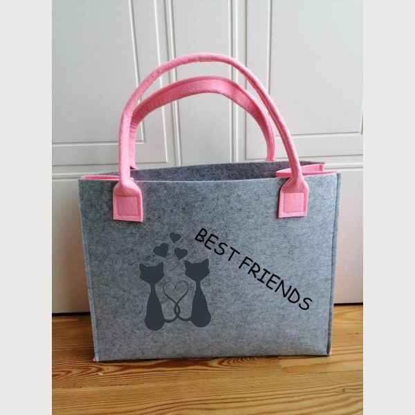 Filz Shopper für Katzen Liebhaber