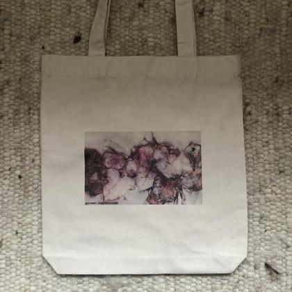 Tote Bag mit Eco Print Motiv: Efeu und Rosen