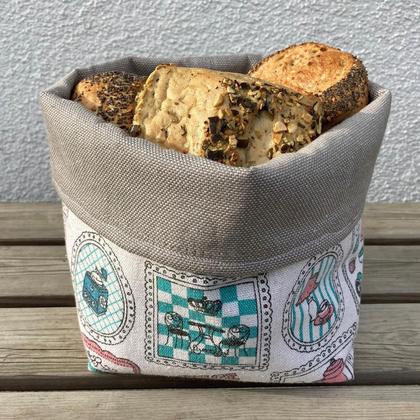 Textil Brotkorb Utensilo aus Stoff "Café" - Image 2