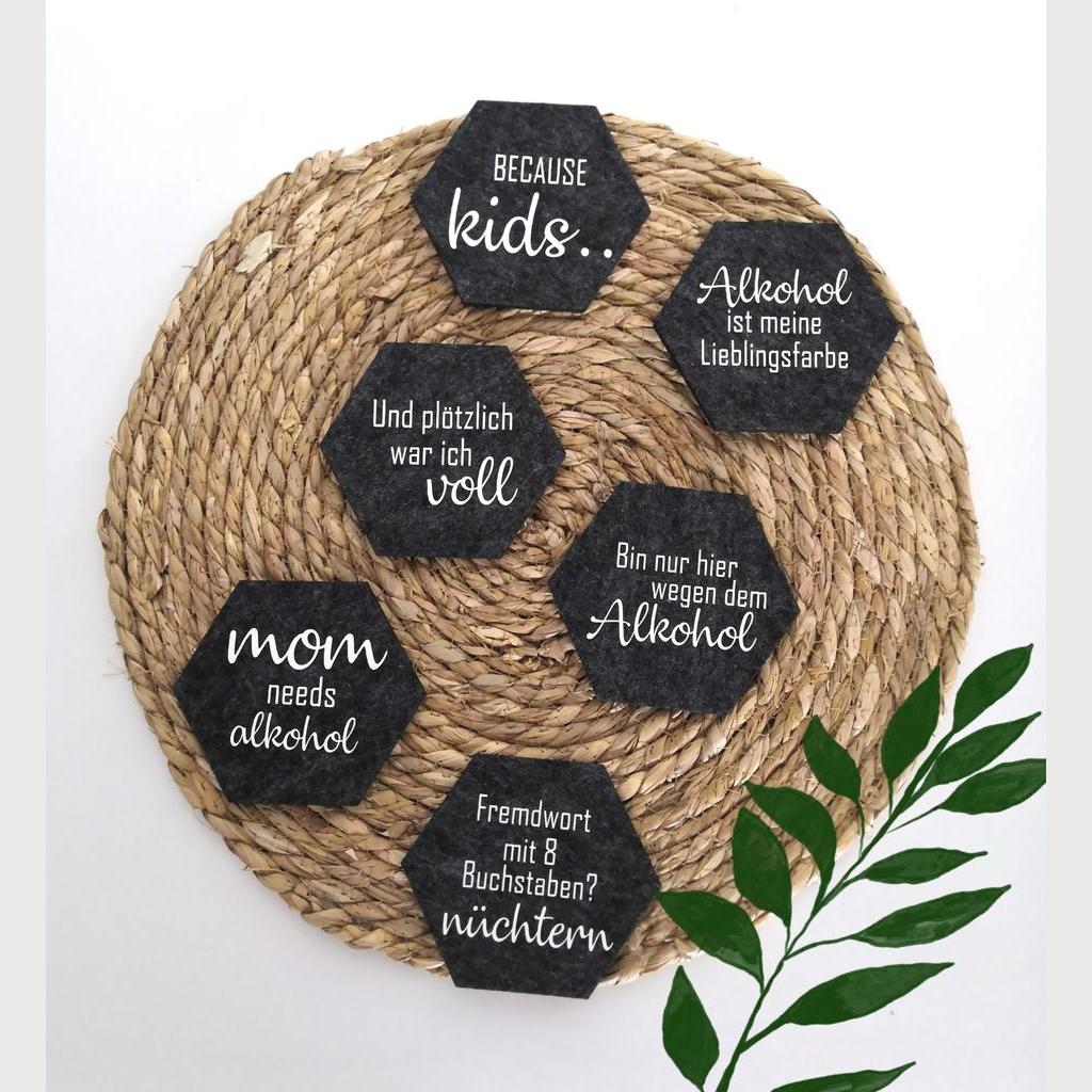 Glasuntersetzer "Alkohol"