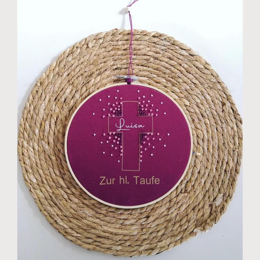 Wanddekoration zur Taufe
