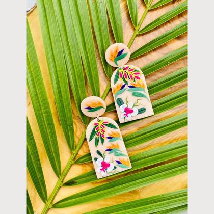 tropical //selbstgemachte Ohrringe -Unikate -Modeschmuck #-Handarbeit