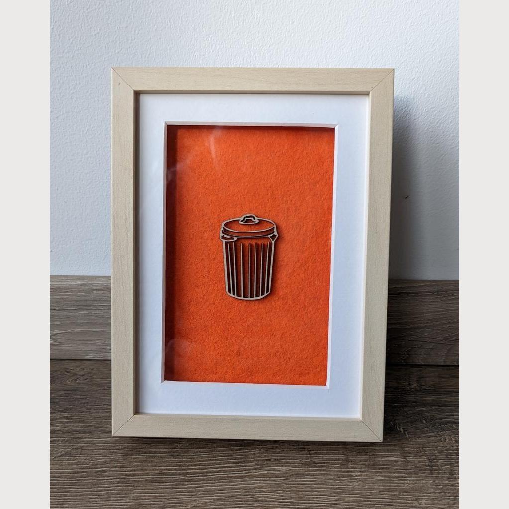 Silhouette Bild Mistkübel