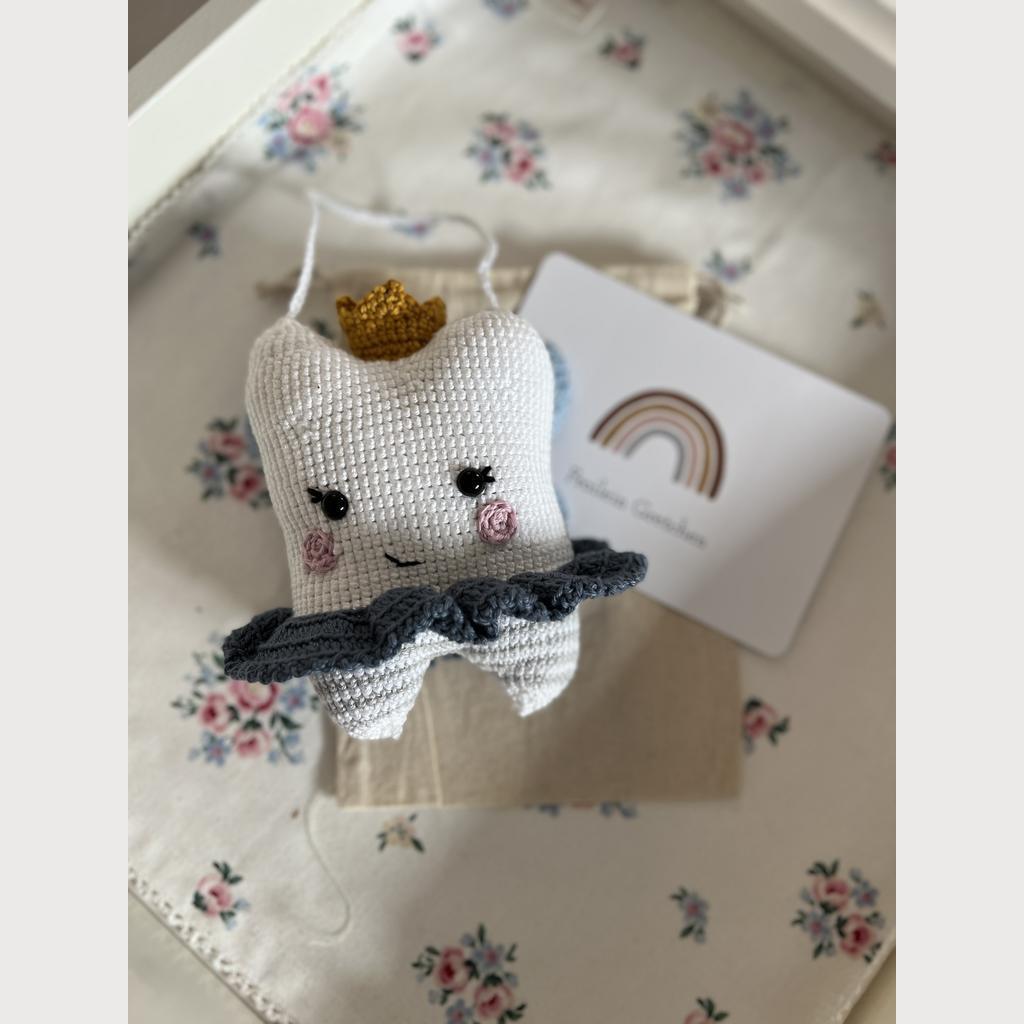 Zahnfee Kissen Prinzessin gehäkelt