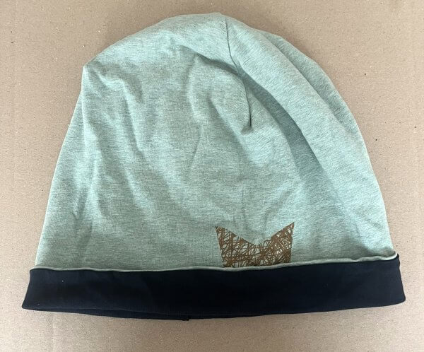 Wendehaube hellblau grün mit Sternen