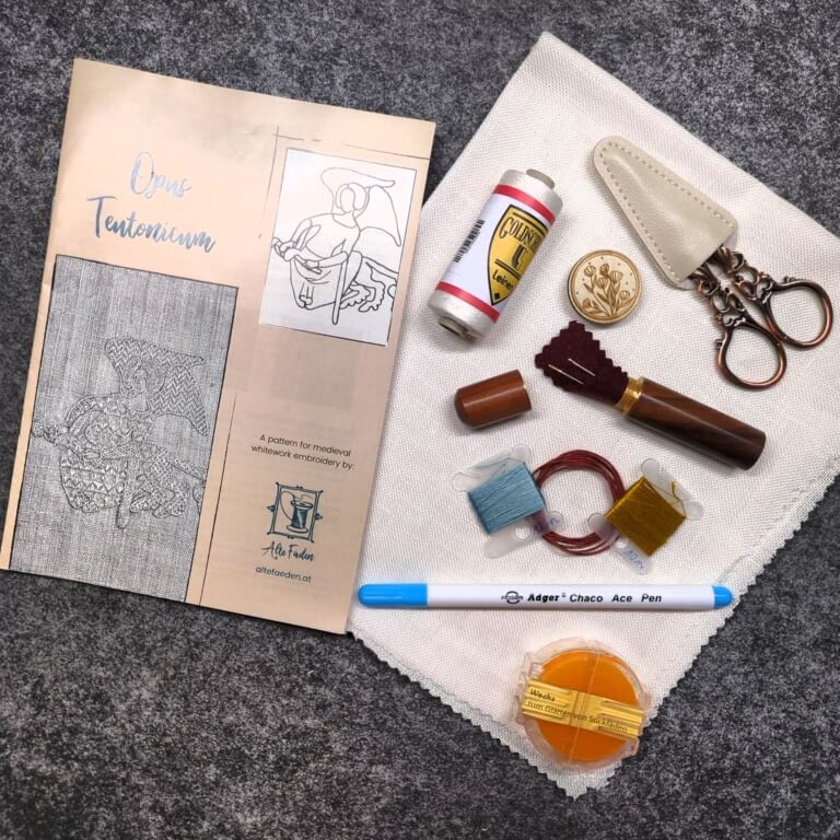 DIY-Kit „Opus Teutonicum – mittelalterliche Weißstickerei“ / DIY set "medieval whitework"