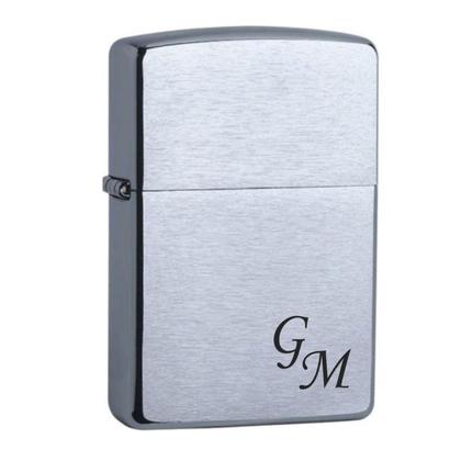 Zippo chrome gebürstet mit Initialen personalisierbar Lasergravur