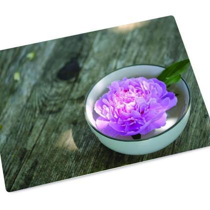 Wellness - bedruckte Glasplatte Servierplatte