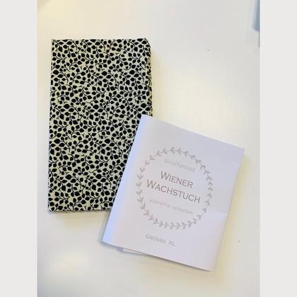 Wiener Wachstuch Gr. XL Blumenranken blau