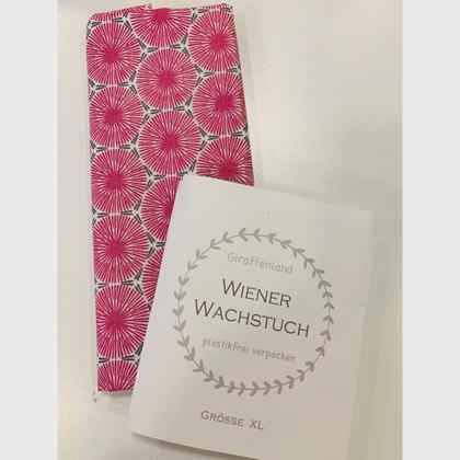 Wiener Wachstuch Gr. XL Kreis Muster pink
