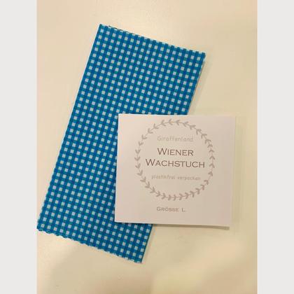 Wiener Wachstuch Gr. L Karo blau