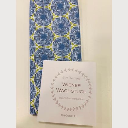 Wiener Wachstuch Gr. L Kreis Muster blau