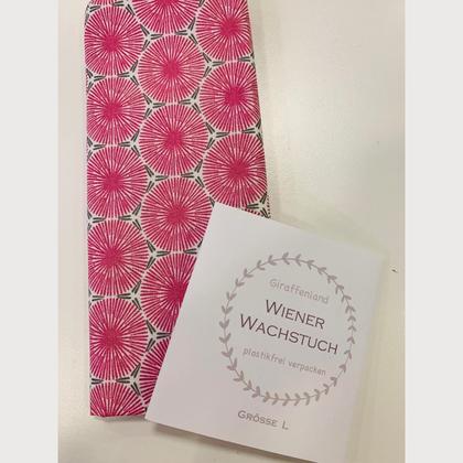 Wiener Wachstuch Gr. L Kreis Muster pink