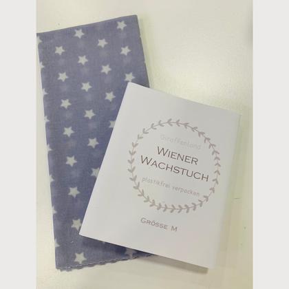 Wiener Wachstuch Gr. M Sterne blau