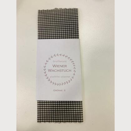 Wiener Wachstuch Gr. S Karo schwarz