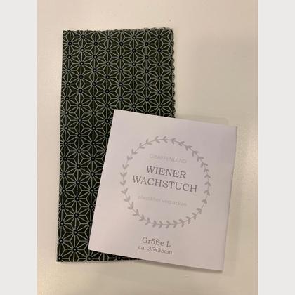Wiener Wachstuch Gr. L Ornamente Sterne grau