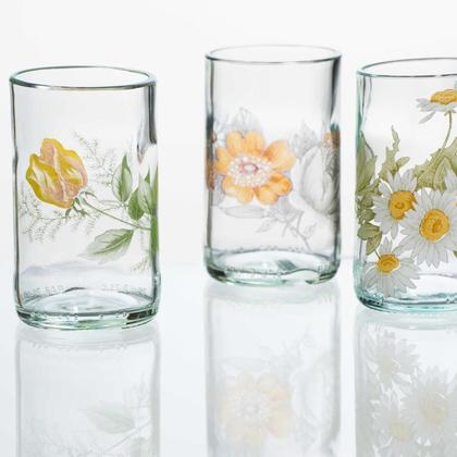 Nostalgieglas floral
