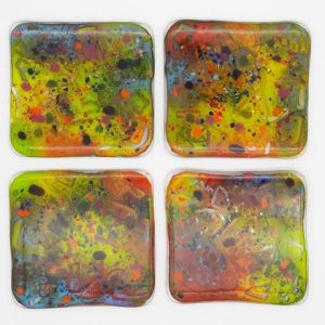 Glas Untersetzer Set