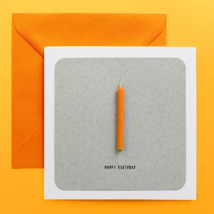GEBURTSTAGSKERZE Geburtstagskarte mit echter Kerze