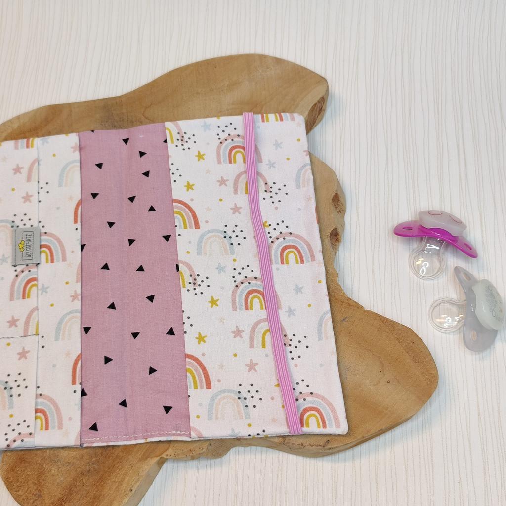 Mutterkindpass Hülle - Regenbogen - rosa Dreiecke - Image 2