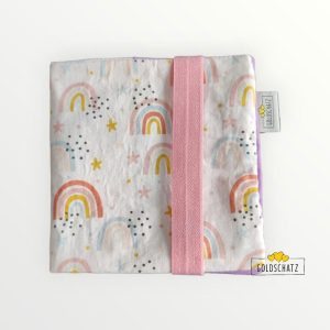 Mini-Buch-Hülle Regenbogen