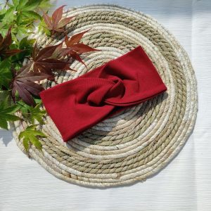 Knotenstirnband weinrot