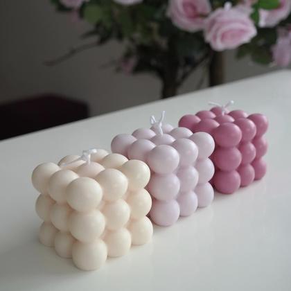 Bubble Kerze, Sojawachskerze, Geschenkidee