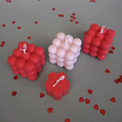 Bubble Kerze, Sojawachs, Valentinstag, Geschenkidee