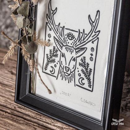 Linoldruck "Deer" - Image 4