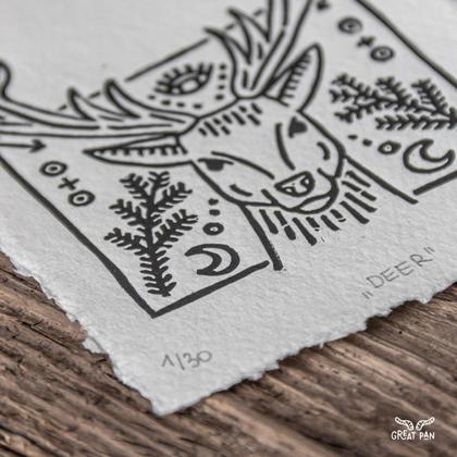 Linoldruck "Deer" - Image 3