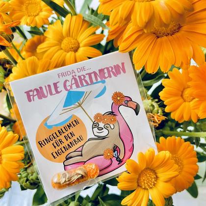 "Frida, die faule Gärtnerin" GRÜMI inkl. Blühanleitung