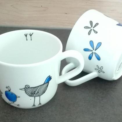 Kaffeebecher "Blue Huuhn"