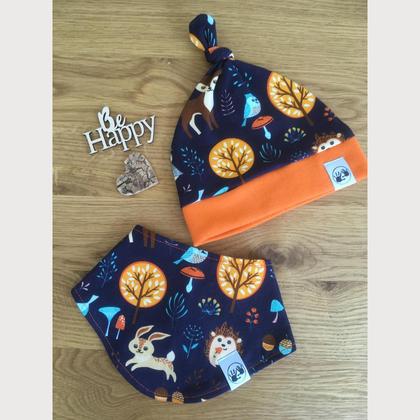 Erstlings-Set: Knotenmützchen und Lätzchen