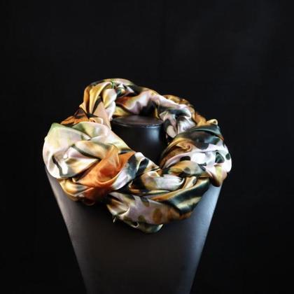 Gesmokter Schal "Farbenspiel" (Canadian Smoking)