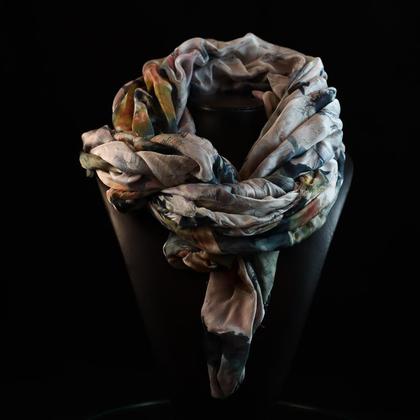 Gesmokter  Schal "gemustert" (Canadian Smoking)