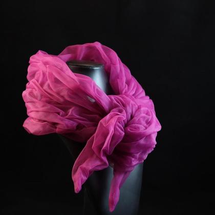 Gesmokter Tüllschal "PINK" - Image 3