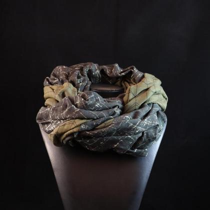 Gesmokter Schal "OLIVE" (Canadian Smoking)