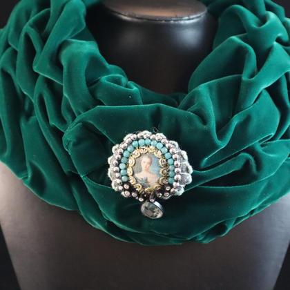 Schal "Smaragd" inkl. Brosche "Maria Theresia" - Image 4