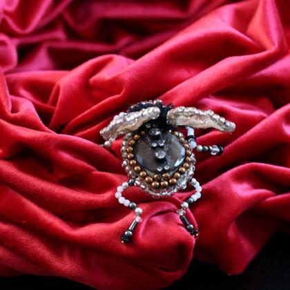 Schmuckkäfer/Brosche "Netzteilchen"