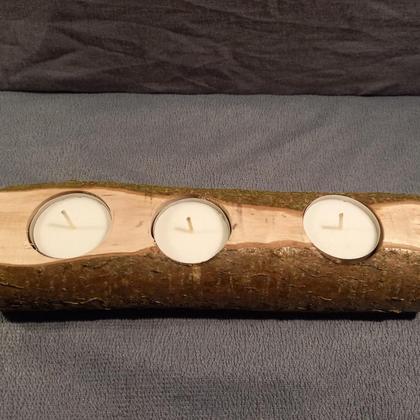 Kerzenhalterung aus Holz
