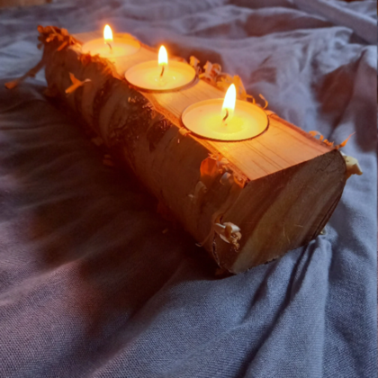 Kerzenhalterung aus Holz - Image 2