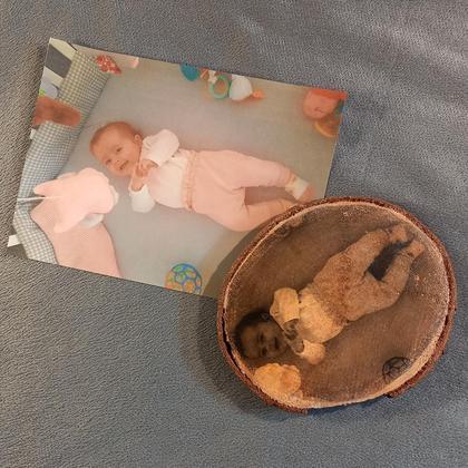 Personalisierte Bedruckte Erlen Baumscheibe