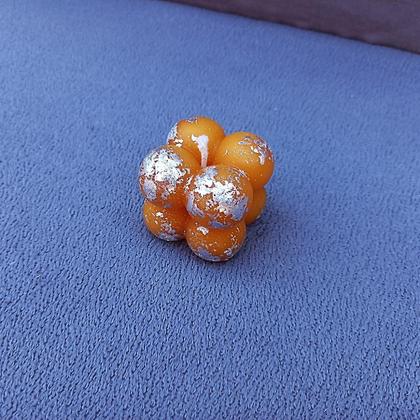 Bubble Kerzen Silber, Bienenwachskerze