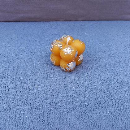 Bubble Kerzen Silber, Bienenwachskerze - Image 3