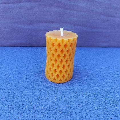 Kopie Bienenwachskerze mit Zickzackmust - Image 3