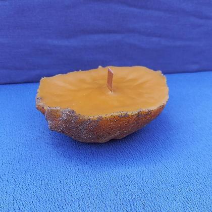 Bienenwachskerze, Sandkerze mit Holzdocht