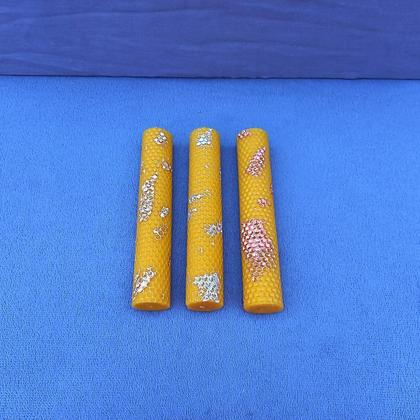 Gerollte Bienenwachskerze 3-Set, Bienenwachskerze - Image 3