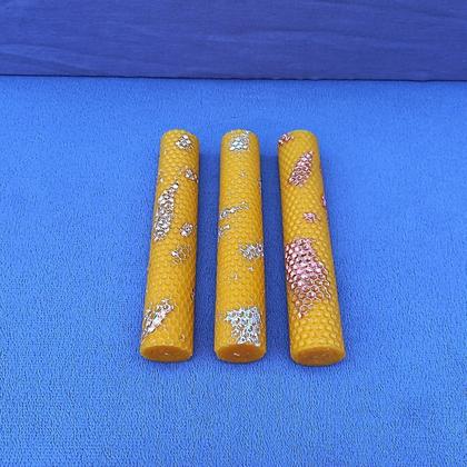 Gerollte Bienenwachskerze 3-Set, Bienenwachskerze - Image 4