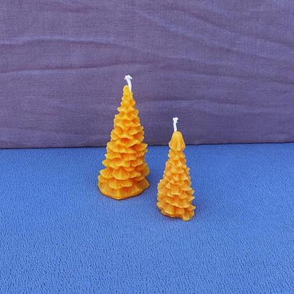 Bienenwachskerze  2er Tannenbaum-Set
