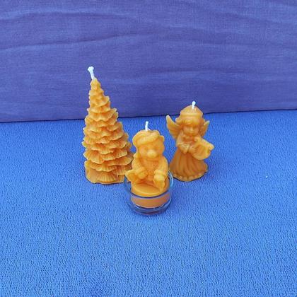 Bienenwachskerze 3er-Set Weihnachten - Image 2